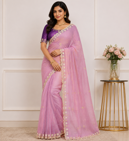 CONTRAST SAREE
